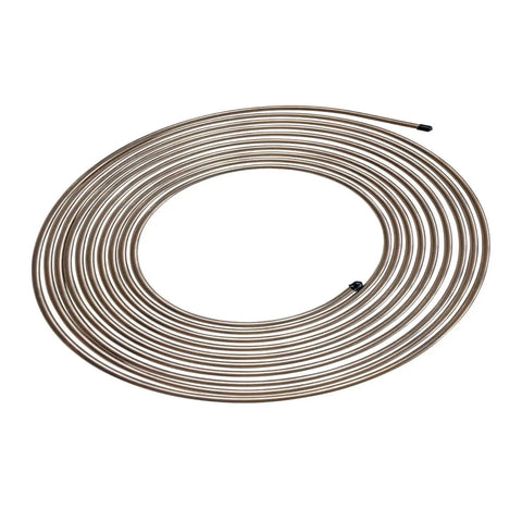 Copper-nickel brake line tubing coil, 1/4 in diameter, 25 ft length, non-magnetic