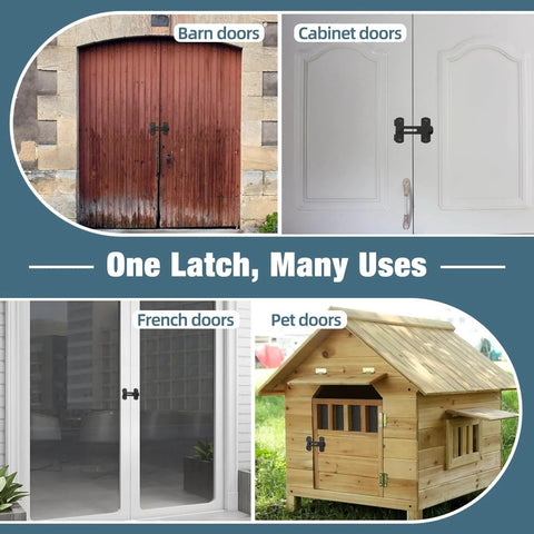 Stainless Steel Barn Door Gate Latch 2 Pack For Outdoor Wooden Fence Gates And Small Sliding Doors Built To Last With A Black Finish