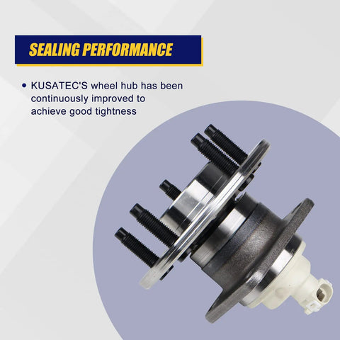 Rear Wheel Bearing And Hub Assembly 512150 For 5 Lug With Abs Direct Fit Compatible With Regal Grand Prix Lacrosse Impala Montana Trans Sport Venture And Other GM Vehicles, side view.
