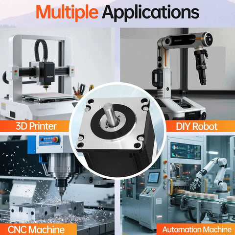Nema 23 Closed Loop Stepper Motor With Built In Driver used in CNC machines, 3D printers, robots, and automation applications