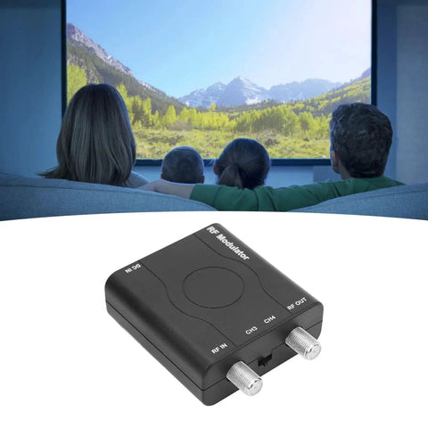 RF Modulator Adapter With HDMI Input For NTSC Output And 1080P PLL Controlled VHF Modulation Coaxial Converter in use with TV