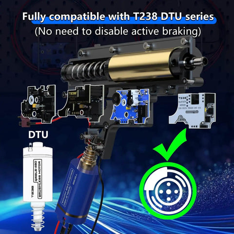 Long Shaft Brushless Airsoft Motor With High Thermal Efficiency, Beast Torque And Speed for upgrades and field duty.