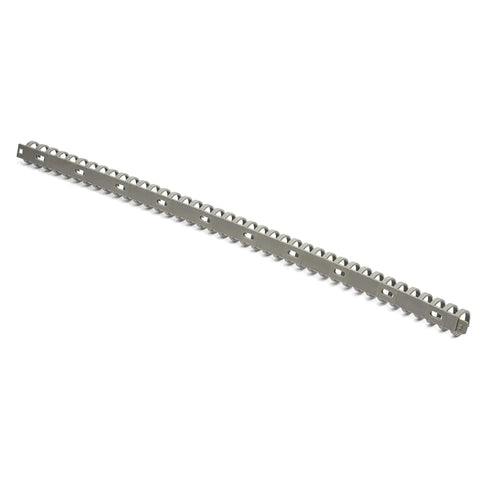 Flexible Cable Management Raceway Spine Vertebrae For Neat Cables, Three Quarters Inch Wide By One Half Inch High, 20 Inch Length, Nylon 66