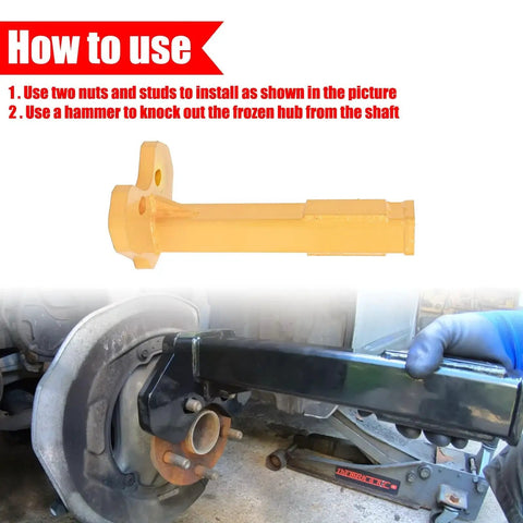 Universal Wheel Bearing Removal Tool For Safe Hub Extraction From All Axle Bolted Wheels with instructions
