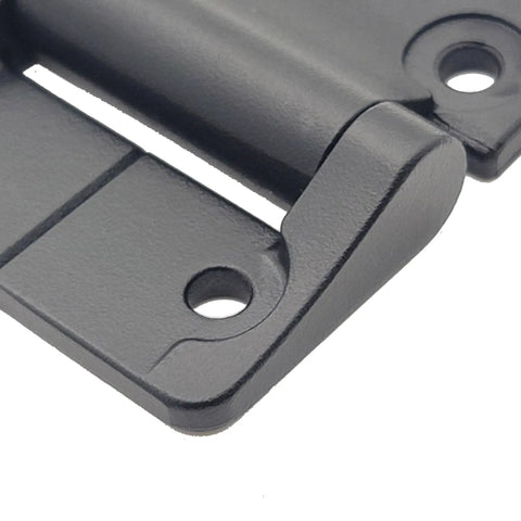 Close-up of two-inch constant torque hinge in zinc alloy, shown in front view. Constant Torque Hinge Position Control Two Inch Replacement for Southco E6 10 416 50, 2 Pack, Zinc Alloy Construction, Symmetric 1.8 Nm Torque for Smooth, Reliable Door Positioning.