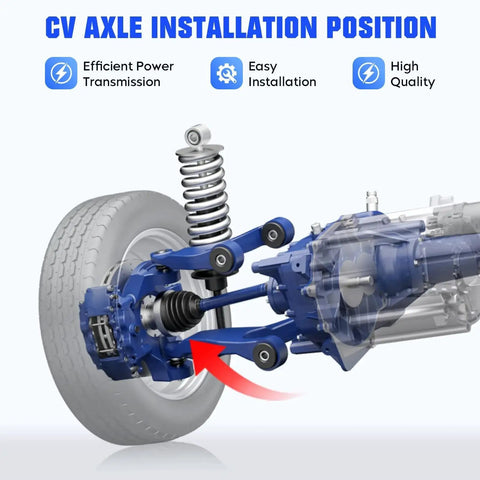 Diagram showing Ford Front Left CV Axle Shaft Assembly For Escape And Lincoln MKZ 2013 Through 2019 installation position