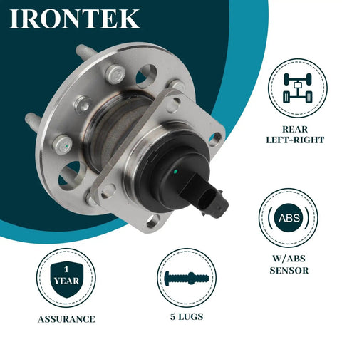 Rear Wheel Hub And Bearing Assemblies 512003x2 For Chevrolet Malibu Buick Cadillac Oldsmobile Pontiac 5-Bolt Pattern With ABS Sensor