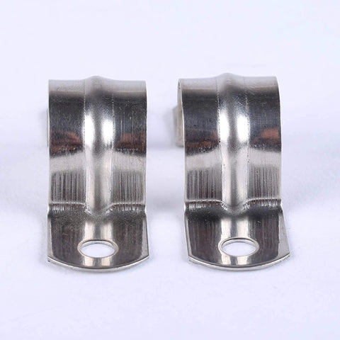 Two stainless steel M40 1-1/2 in pipe straps with 2-hole U-bracket clips, Amazon Tools (30-pack)