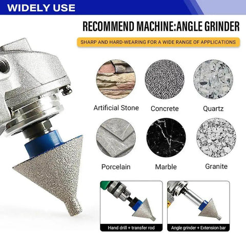 2 Inch Diamond Core Drill Bit For Tile Marble Masonry With 5/8-11 Threaded Shaft And 50mm Hole Saw Beveling Edges Premium Emery Coating