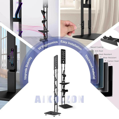 Universal Storage Stand For Dyson And Most Cordless Vacuums With A Heavy Duty Carbon Steel Base, Anti Tip Design, Easy Install