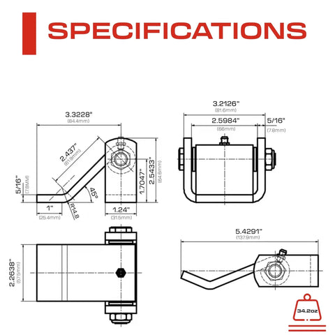 Specifications for 4 Pack Weld On Dump Trailer Hinges Kit Heavy Duty Leaf Style Tailgate Hinge For Truck Door Gate Body With Grease Zerk