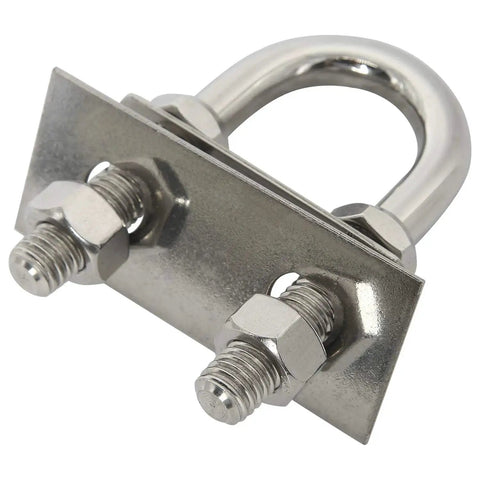 Stainless Steel Bow And Stern Eye U Bolts With Nuts And Washers One Half Inch Diameter Four And One Quarter Inch Thread Length Two Pack
