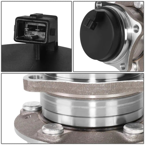 Close-up of rear wheel bearing hub assembly with speed sensor replacement for Hyundai Santa Fe 2007-2020 Veracruz 2007-2012