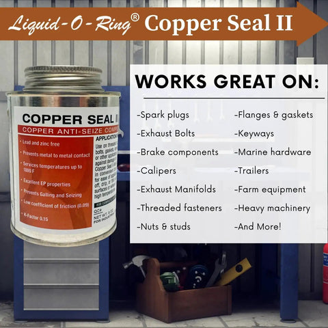 High Temp Copper Anti Seize Lubricant 1800F For Spark Plugs Exhaust Manifolds Bolts And Brakes Prevents Seizing And Corrosion USA Made 8oz Multi Purpose Assembly Lubricant That Works Like A Champ jar on shelf