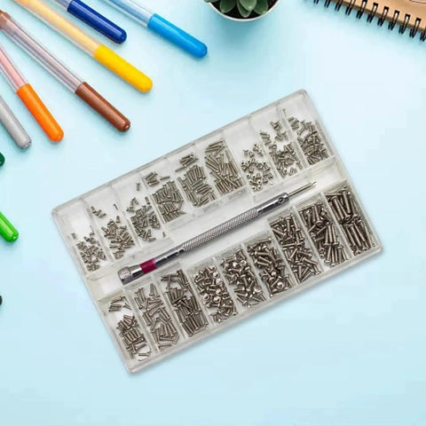 6X Metric Screw Kit Set With M1.2 M1.4 M2 Micro Screws, 500 Pieces In A Portable Dustproof Case, 18 Sizes, pro repair gear