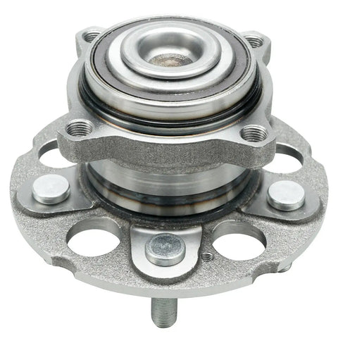 Close-up of Pair Rear Wheel Bearing And Hub Assemblies For Honda CRV 2007 Through 2011 Crosstour 2010 Through 2015 5 Lug With ABS