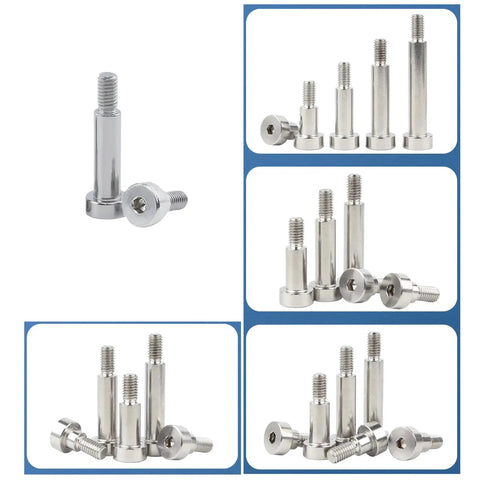 15 Piece Hex Socket Shoulder Bolts 8mm Shoulder Diameter M6 Thread 20mm Shoulder Length 304 Stainless Steel Silvery Finish