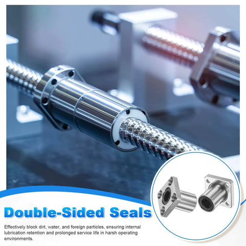 LMK10UU Linear Ball Bearings 10mm Bore 19mm Outer Diameter 29mm Long 5mm Hole 4 Pack Sealed Double Sided Rubber Flange Rod Liners