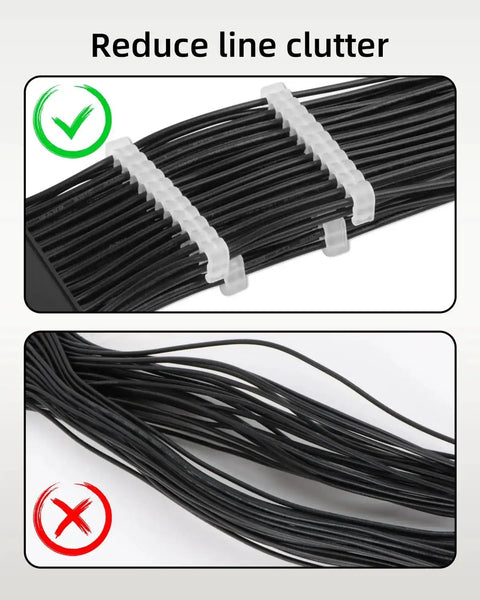 48 Piece Cable Comb Kit For PC Cables, Perfect For PSU And CPU Cable Management, organized cables with combs vs cluttered cables