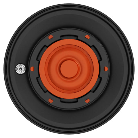 Urinal diaphragm assembly, 0.5 GPF, orange diaphragm with black mounting ring.