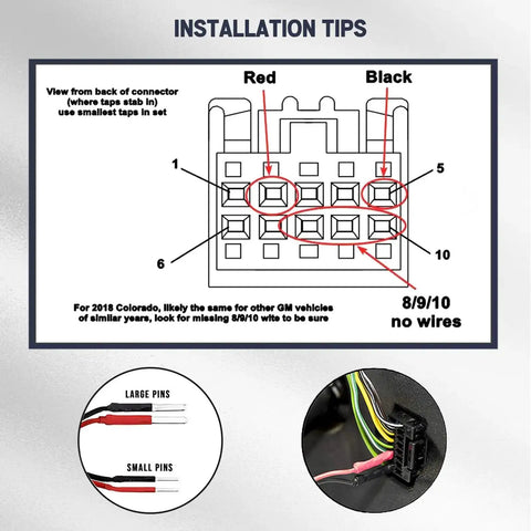 Installation tips for wiring 16.5 Inch Radar Detector Hardwire Power Cord With RJ11 Plug Tap Inline Fuse Mount Mirror Wire Set Of 3