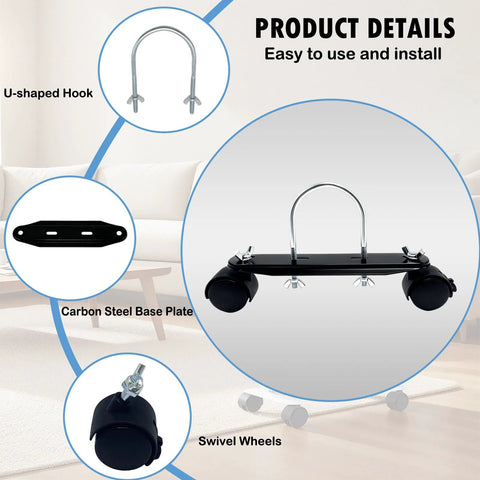 Amazon Tceapoo oil heater mobile pulley bracket with 360° swivel wheels, carbon steel base plate
