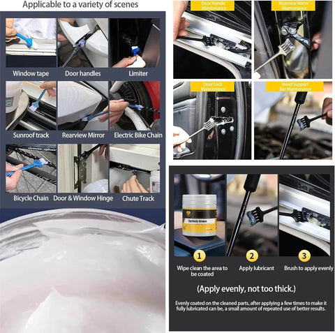 Heavy Duty Car Care Synthetic Grease For Cars Doors Hinges And Wheel Bearings Multi Purpose Lubricant Set Odorless And Dust Free Formula