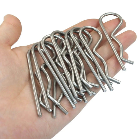 Heavy Duty 12 Pack Cotter Pins M3 X 70mm R Clips Hairpins Zinc Plated For Trailer Towing Trucks Tractors Mowers Carts And Other Outdoor Equipment Ultra Reliable And Quick To Install.