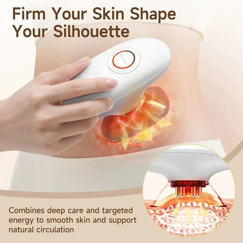 Three In One At Home Body Sculptor With Suction Massage And Red Light Therapy for skin firming on belly