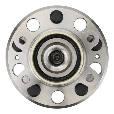 Front view of 2 Pack 512437 Rear Wheel Hub Bearing Assembly With ABS For Hyundai Sonata 2010 To 2014 Optima 2011 To 2015 Tucson.