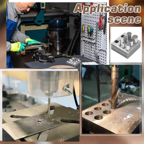 Heavy Duty Carbon Steel Disc Cutter Set For Jewelry Making Including Six Cutting Punches in use for precise circle cutting applications