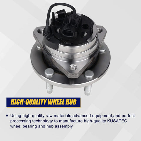 Front Wheel Bearing And Hub Assembly Drop In Kit 513214 5 Lug With ABS Fits Chevy Malibu 2004 2012 Cobalt HHR 2008 2010 Pontiac G6 2005 2010 Saturn Aura 2007 2009 Set Of 2 shown from above