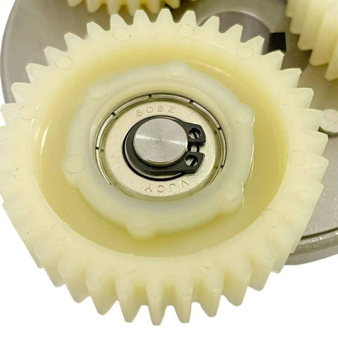 Close-up of Planetary Gearbox 36T Nylon Gear Set With Clutch for Bafang 500W and 750W Mid Drive Motors, showing detail of nylon gears.