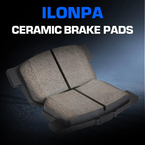 Close-up of ILONPA rear ceramic disc brake pads (pair)