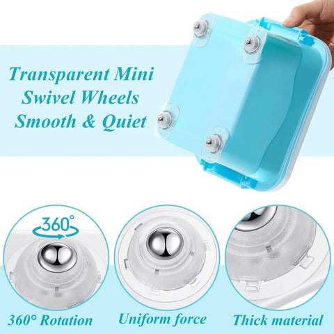 24 Pieces Self Adhesive Caster Wheels For Appliances And Cabinets With 360 Degree Swivel Universal Wheel Silent No Fuss Glide