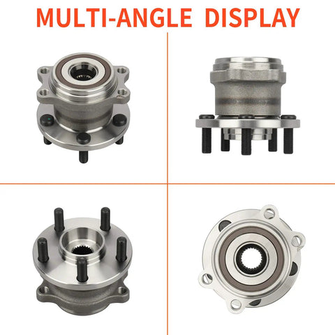 Multi-angle view of Rear Wheel Hub And Bearing Assembly For Subaru Legacy And Outback 2005 Through 2009 With ABS Encoder, 5 Lug, Rear Left And Right, 512293 Replacement No Hassle Direct Fit Premium
