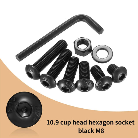 115 Piece M8 Screws And Nuts Assortment Kit with hex socket button head cap screws, washer, spanner on display