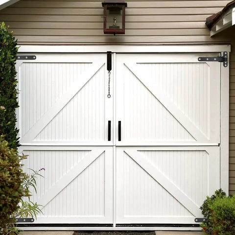 White barn doors with 2 Pack Heavy Duty Gate Hinges 180 Degree Swing With Ball Bearings Built From Carbon Steel For Outdoor Gates