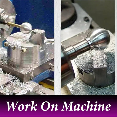 Ball Turning Attachment For Lathe For Myford And Similar Lathes Turns Smooth Convex Metal Balls Radius Spheres in use