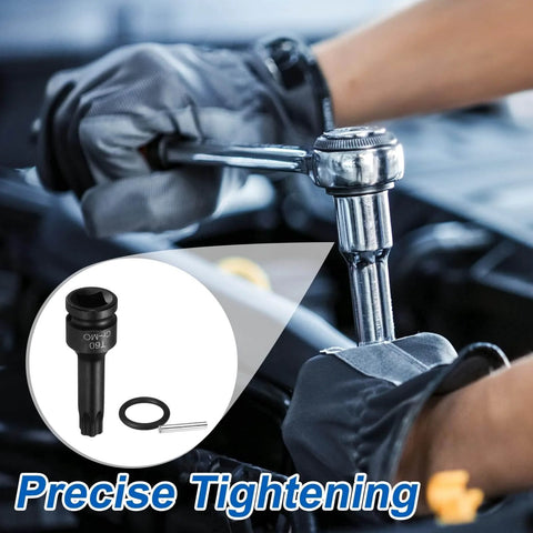 One Half Inch Drive Torx T60 Bit Socket For Impact Tools 6 Point Star Socket Chrome Molybdenum Steel With Cotter Pin And O Ring
