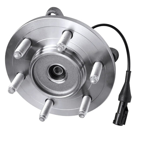Front view of 4WD Front Wheel Bearing Hubs Assembly for Ford F150 Expedition Lincoln Mark LT 6 Lug Replacement