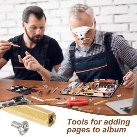 Brass M3 Hex Standoffs 12 Pack For Motherboard With 6mm Male To Female Studs And Copper Spacers Pillars, shown with builders working on a PC.