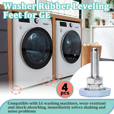 4 Pack Washing Machine Leveling Legs For LG Front Load Washers Galvanized For Quiet Operation Noise Reduction And Rust Resistant
