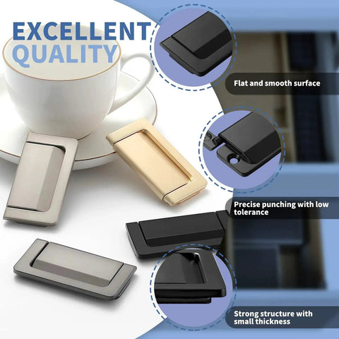 Pull Handle Invisable 3 Pack 2.9 Inch Invisible Flush Drawer Pull Handles Wi...