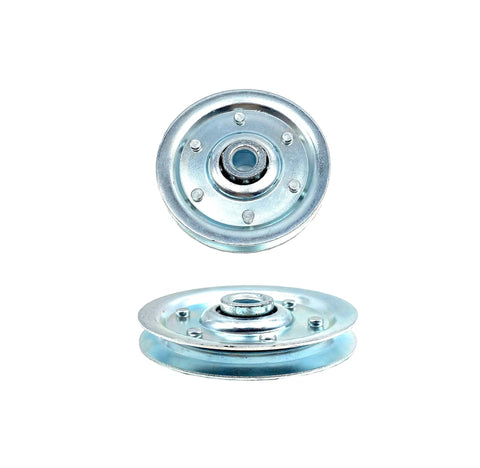 4 Pack 3 Inch Garage Door Pulley Kits With Heavy Duty Steel Pulleys, Zinc Galvanized Wheel Replacing Old Rollers, side view