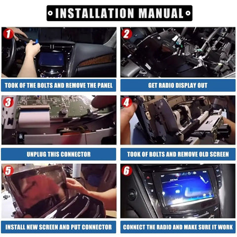 Step-by-step installation of Touch Screen Display Replacement for 2013 to 2017 Cadillac ATS CTS XTS SRX ELR