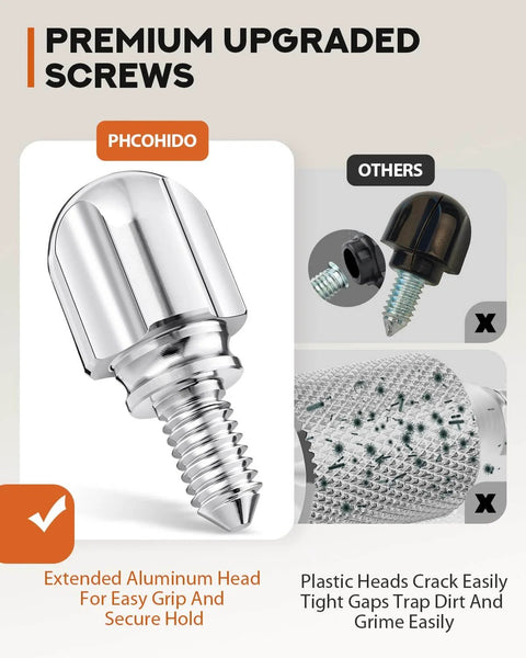 1.65 Inch Attachment Knob Thumb Screws for Kitchen Mixers Chrome Finish 6061 Aluminum Upgrade Replacement Parts