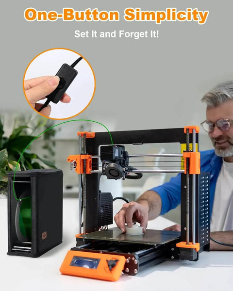 Active Print While Drying Filament Feeder And Dryer For 3D Printers, 25W Silent Warmer, portable setup with 3D printer