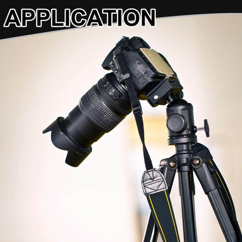 Camera mounted on tripod showing use of 16 Pack Stainless Steel Thumb Screws With Adjustable Tee Wing Plastic Knobs For Quick Hand Tightening And Removal Quarter Inch Thread Twenty Threads Per Inch Black Wing Knobs For Clamps Power Supplies And Mechanical Assemblies.