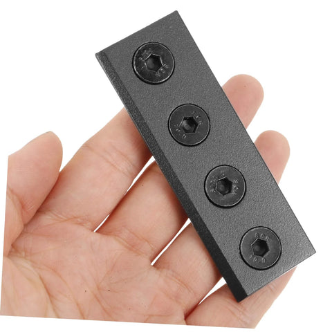 Barn Door Hardware Kit With Track And Connecting Brace For Sliding Gate System Metal Joint Plate And Smooth Rail Connector